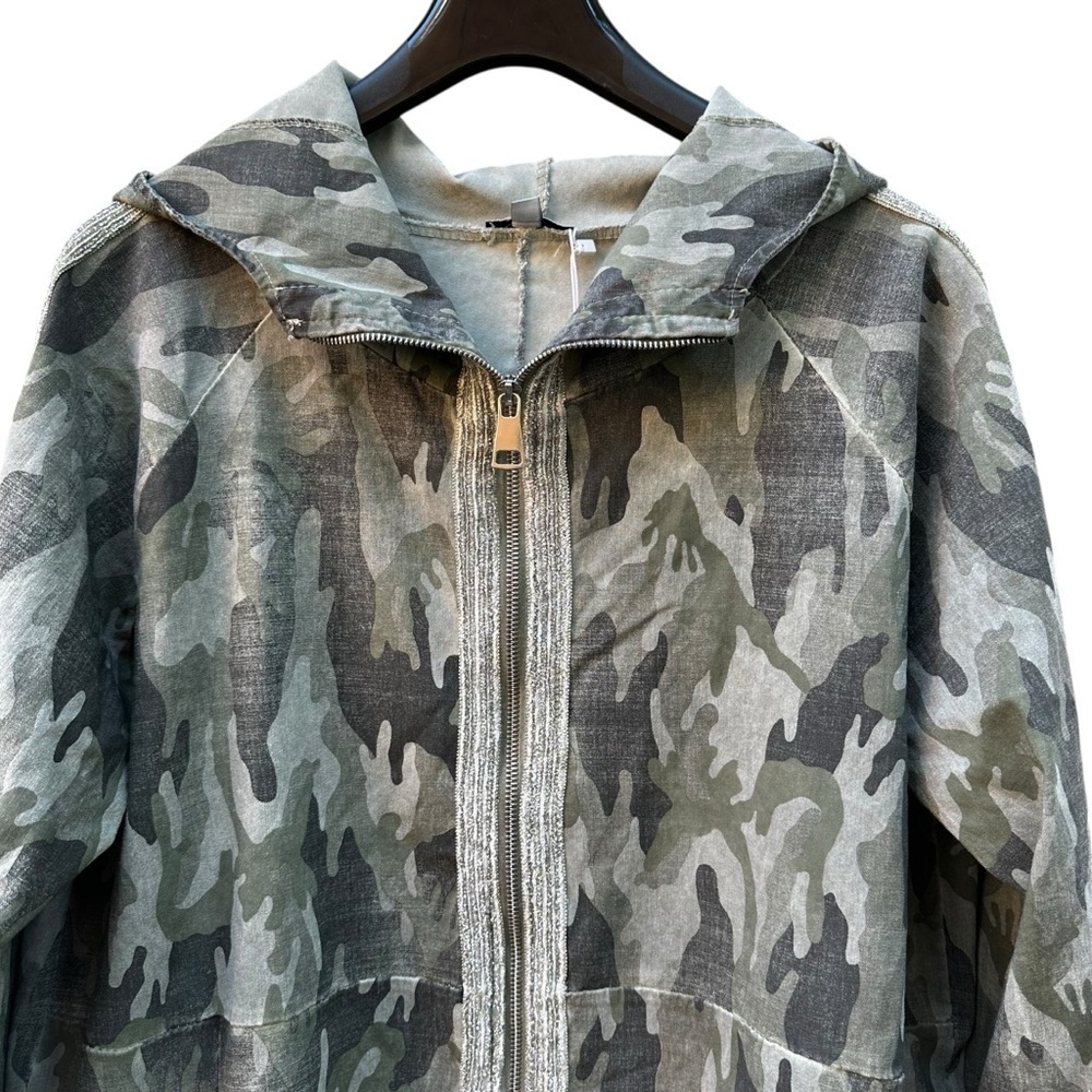 NWT Kaktus Camo Hooded Jacket Made in Italy Sz XL - Picture 3 of 9
